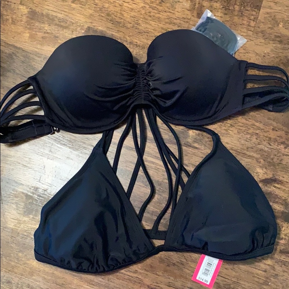NWT Black Bikini Tops